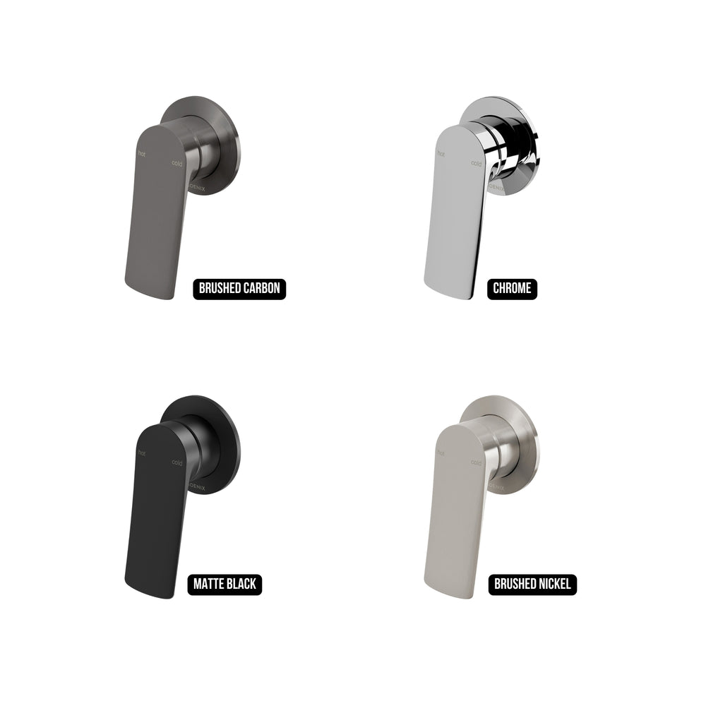 PHOENIX KUSABI SWITCHMIX SHOWER/WALL MIXER FIT-OFF KIT BRUSHED CARBON