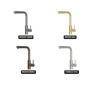 PHOENIX VIVID MKII L-SHAPED PULL OUT SINK MIXER 230MM BRUSHED BRONZE