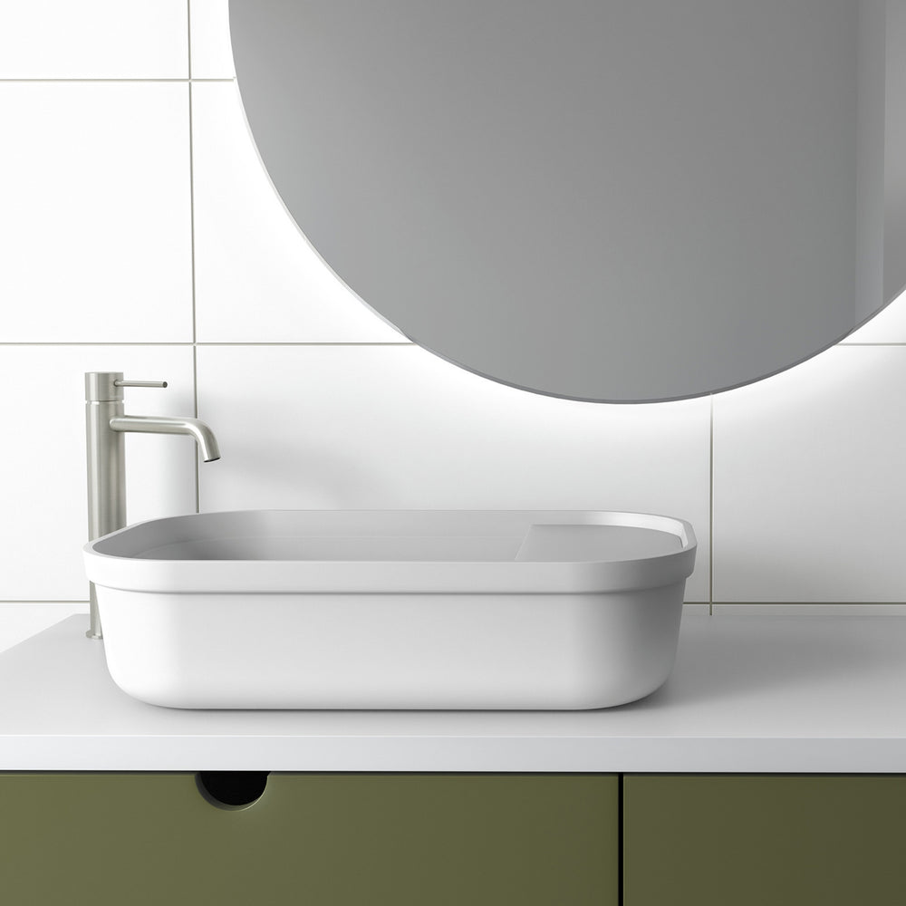 PHOENIX VIVID SLIMLINE LEAD FREE VESSEL MIXER OUTLET 289MM BRUSHED NICKEL