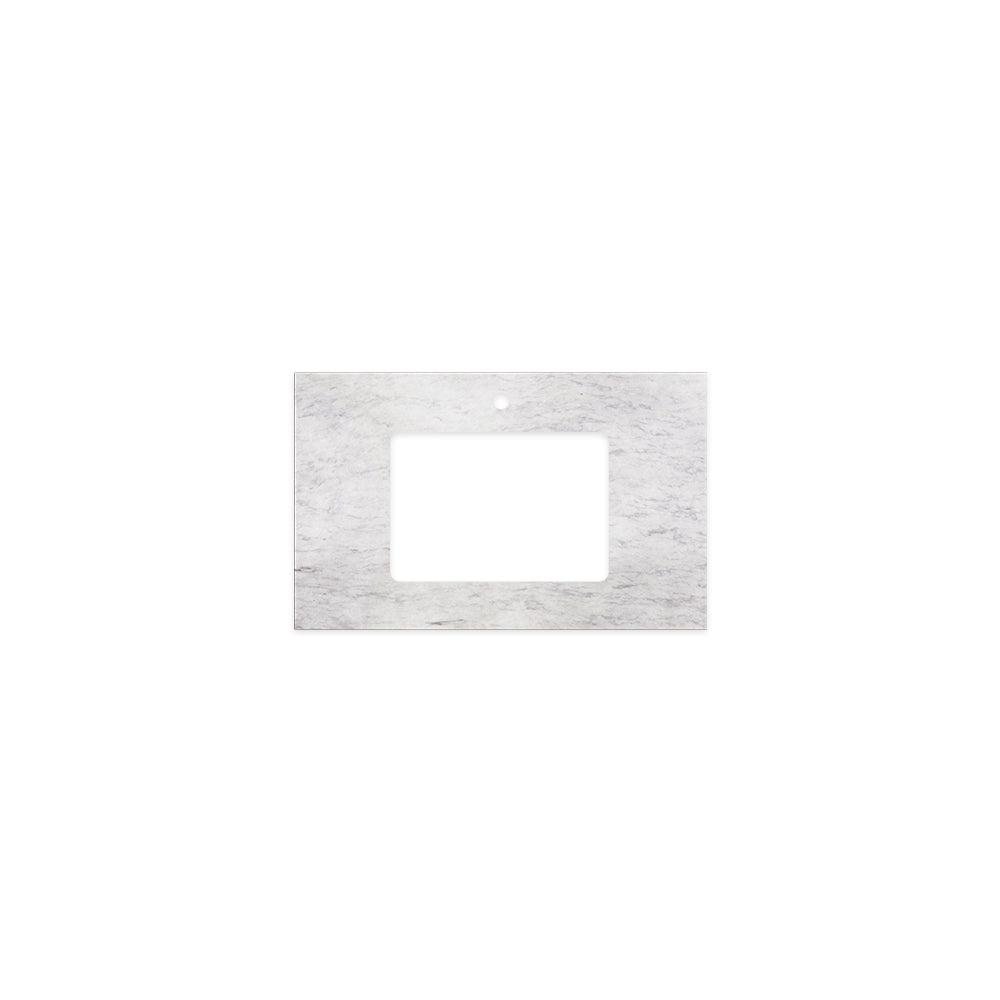 FIENZA POLAR SACCO SILICA FREE RECTANGULAR DEPTH STONE BENCHTOP WITH SINGLE UNDERMOUNT BASIN (AVAILABLE IN 600MM, 750MM, 900MM, 1200MM, AND 1500MM)
