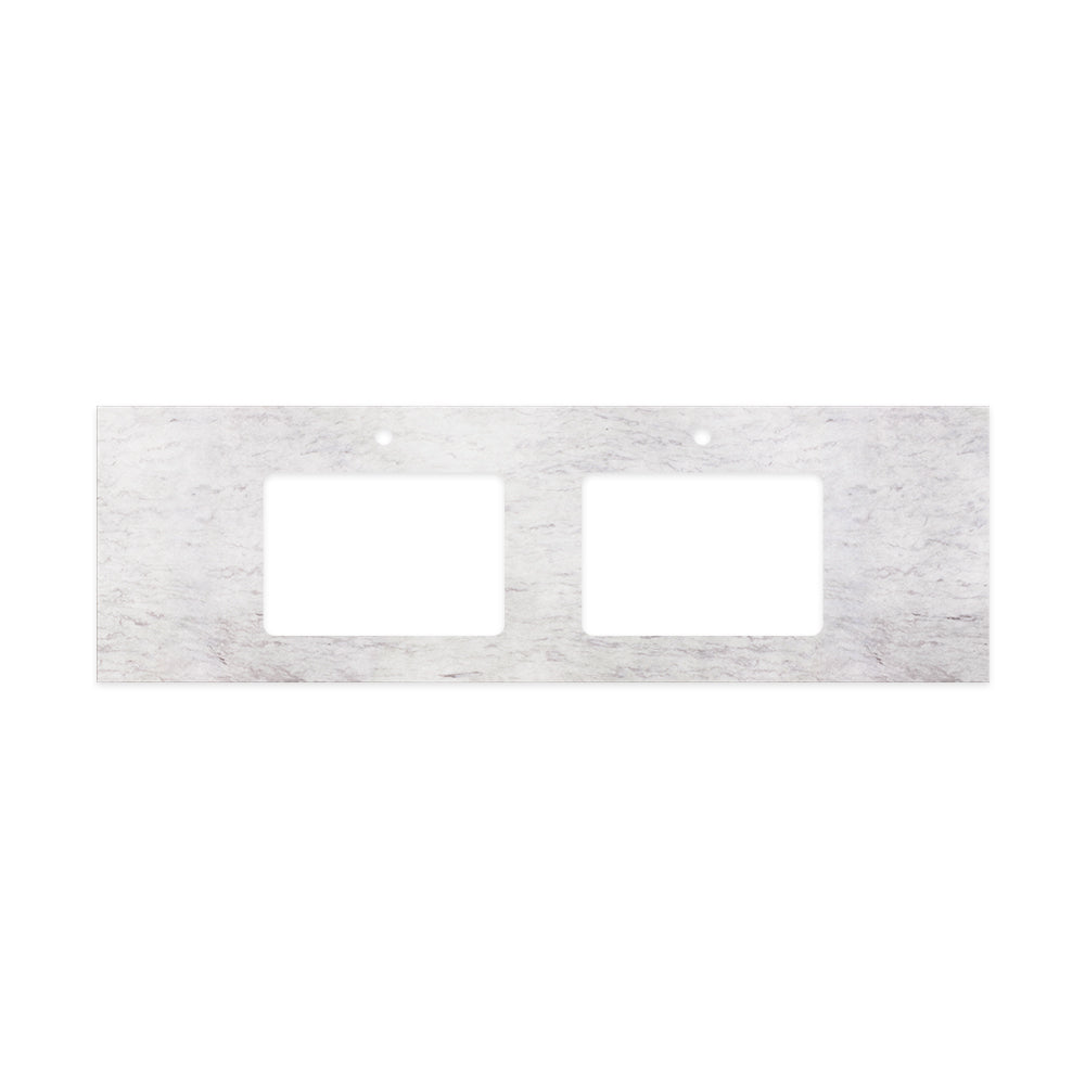 FIENZA POLAR SACCO SILICA FREE DOUBLE BOWL UNDERMOUNT CUTOUT STONE BENCHTOP (AVAILABLE IN 1500MM AND 1800MM)