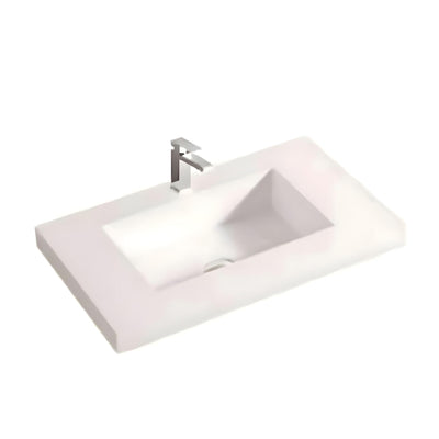 POSEDION SLIMLINE GLOSS WHITE SINGLE BOWL POLY VANITY TOP (AVAILABLE IN 600MM, 750MM AND 900MM)
