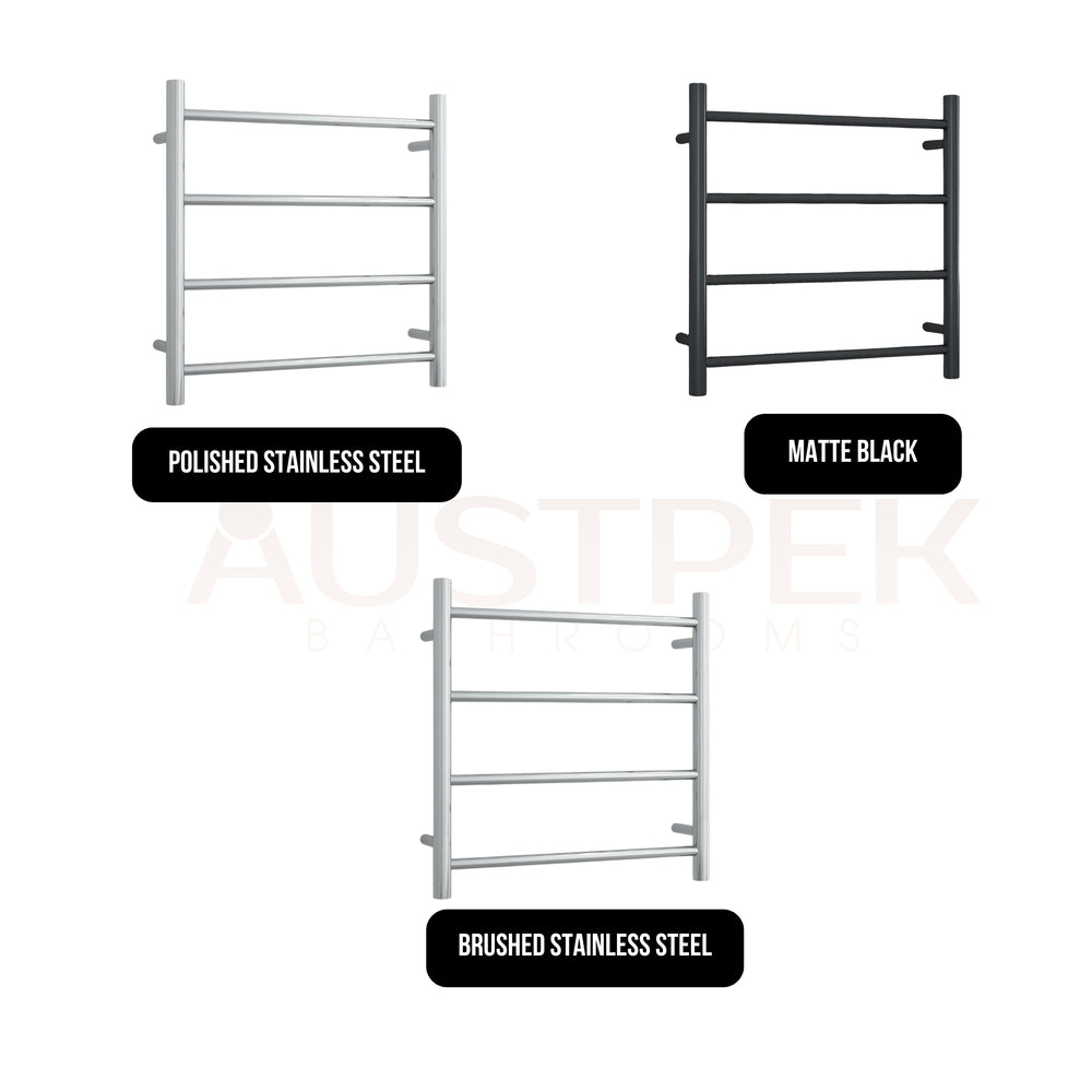THERMOGROUP ROUND LADDER HEATED TOWEL RAIL BRUSHED GOLD 550MM