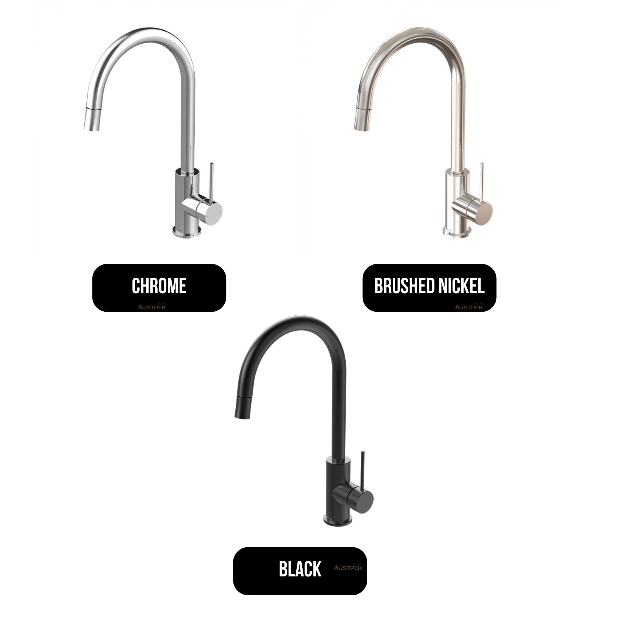 FELTON LINEA PULL OUT SINK MIXER 408MM BLACK