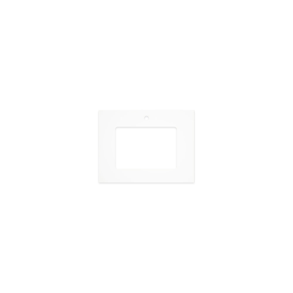 FIENZA PURE WHITE RECTANGULAR SOLID SURFACE BENCHTOP WITH UNDERMOUNT BASIN HOLE & TAP HOLE (AVAILABLE IN 600MM, 750MM, 900MM, 1200MM, 1500MM AND 1800MM)