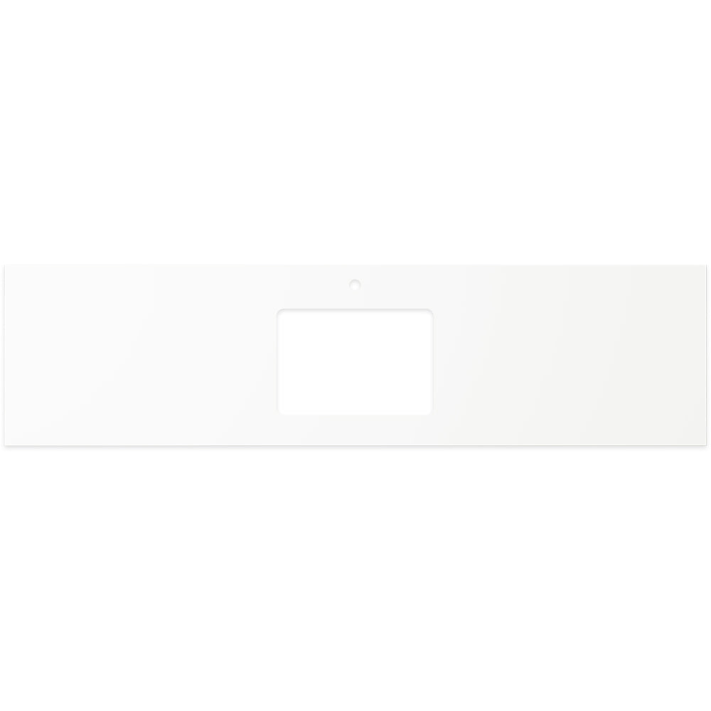 FIENZA PURE WHITE RECTANGULAR SOLID SURFACE BENCHTOP WITH UNDERMOUNT BASIN HOLE & TAP HOLE (AVAILABLE IN 600MM, 750MM, 900MM, 1200MM, 1500MM AND 1800MM)