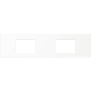 FIENZA PURE WHITE RECTANGULAR SOLID SURFACE BENCHTOP WITH DOUBLE UNDERMOUNT BASIN HOLE & TAP HOLES (AVAILABLE IN 1500MM AND 1800MM)