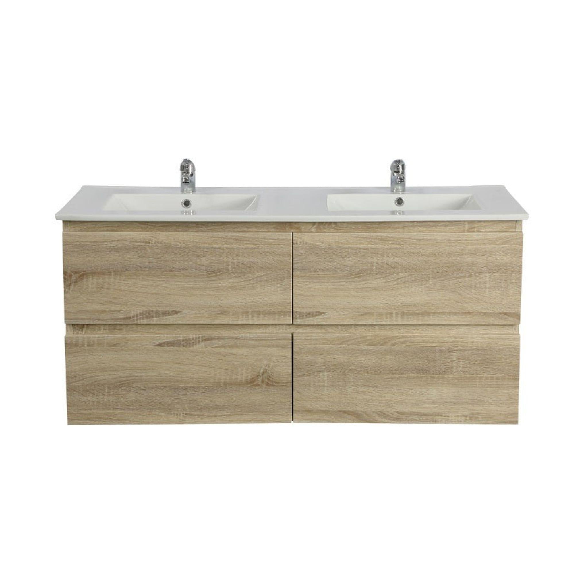 POSEIDON WHITE OAK 1500MM WALL HUNG VANITY