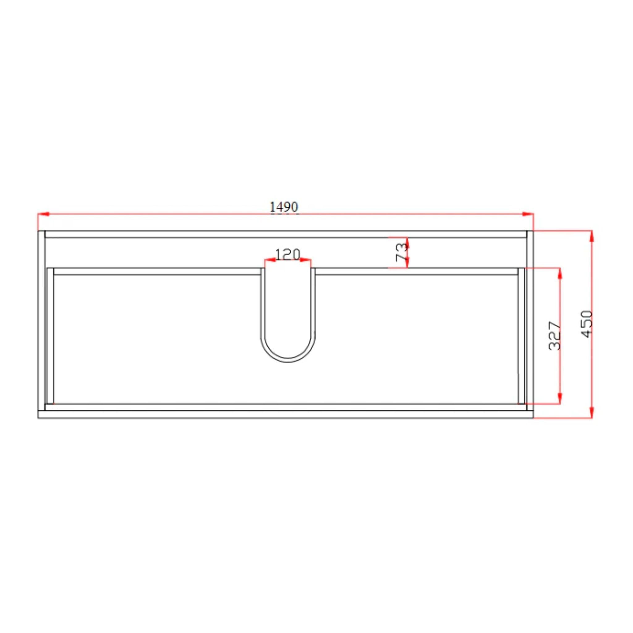 POSEIDON WHITE OAK 1500MM WALL HUNG VANITY
