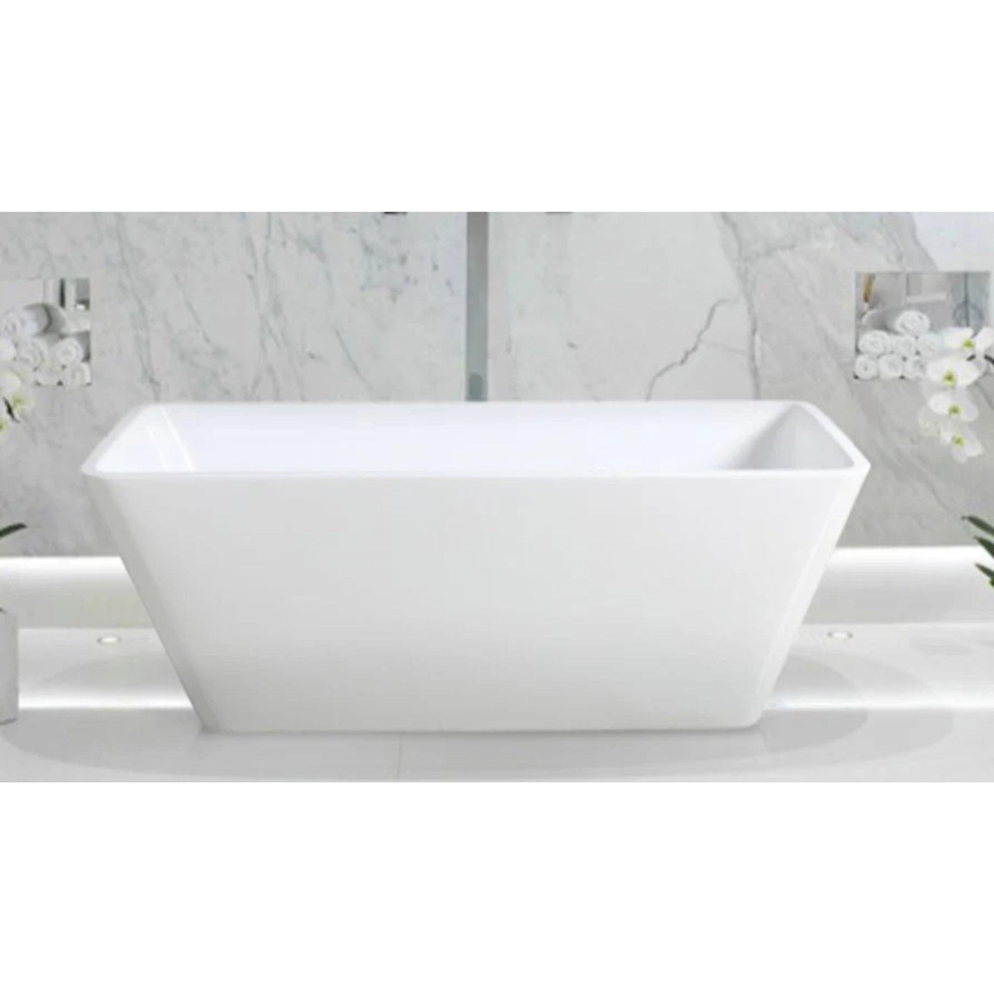 POSEIDON QUBIST FREESTANDING NF BATHTUB GLOSS WHITE (AVAILABLE IN 1400MM, 1500MM AND 1700MM)