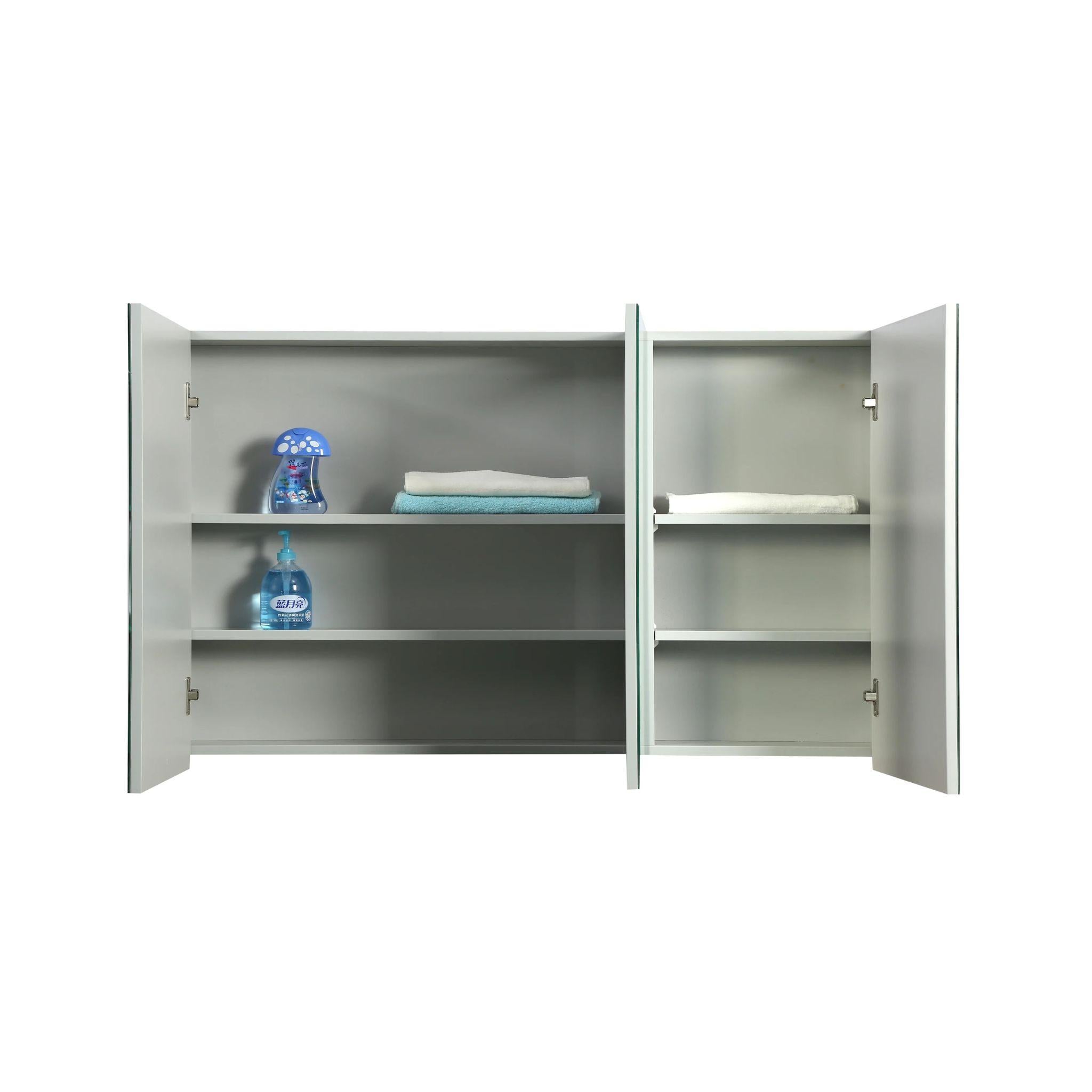 POSEIDON QUBIST WHITE OAK MIRROR SHAVING CABINET 1200X720MM