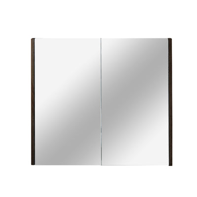 POSEIDON QUBIST DARK GREY MIRROR SHAVING CABINET 600X720MM