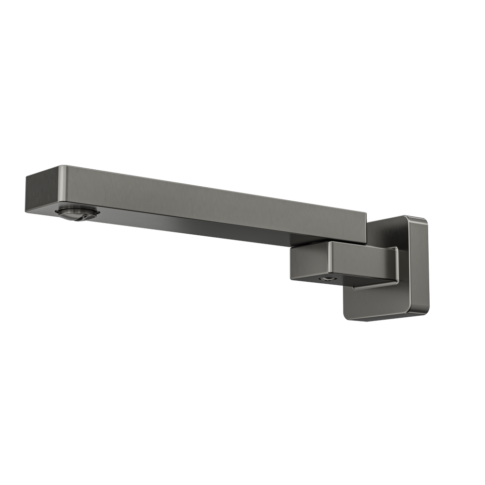 Linsol Quadra Swivel Wall Bath Spout 230mm Gun Metal