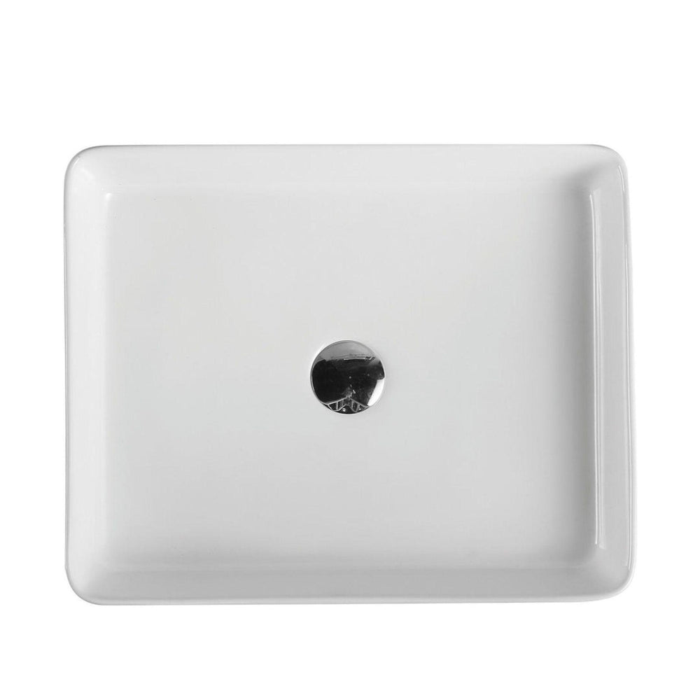 MERCIO QTRO RECTANGULAR ABOVE COUNTER BASIN GLOSS WHITE 470MM