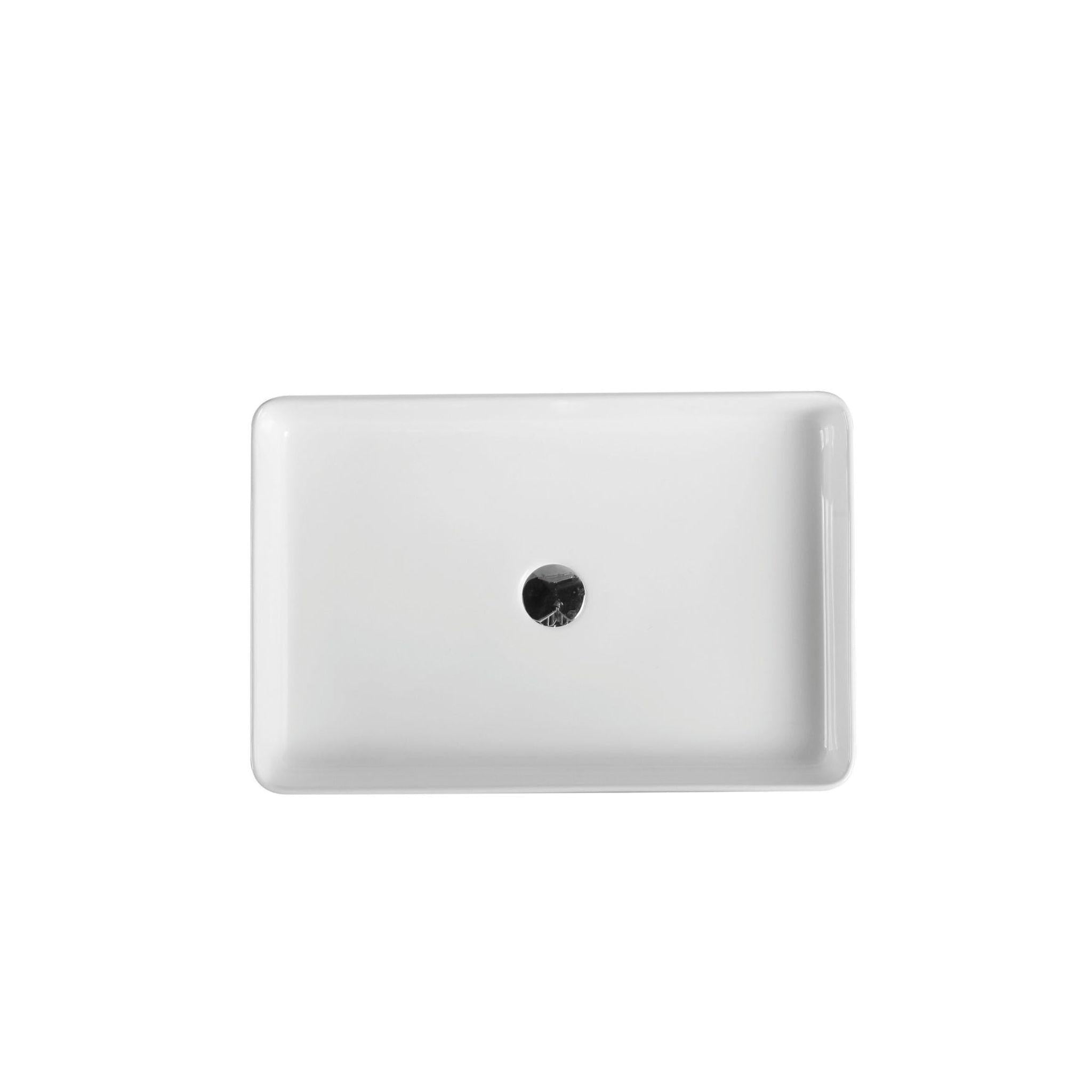 MERCIO QTRO RECTANGULAR ABOVE COUNTER BASIN GLOSS WHITE 510MM