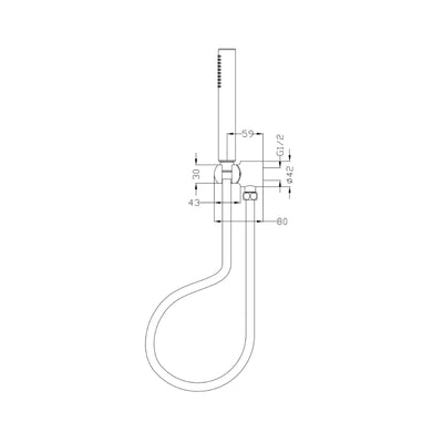 BELLA VISTA MICA HAND SHOWER LIVING BRASS