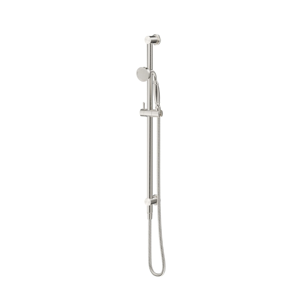 BELLA VISTA MICA HERITAGE SHOWER RAIL 800MM BRUSHED NICKEL