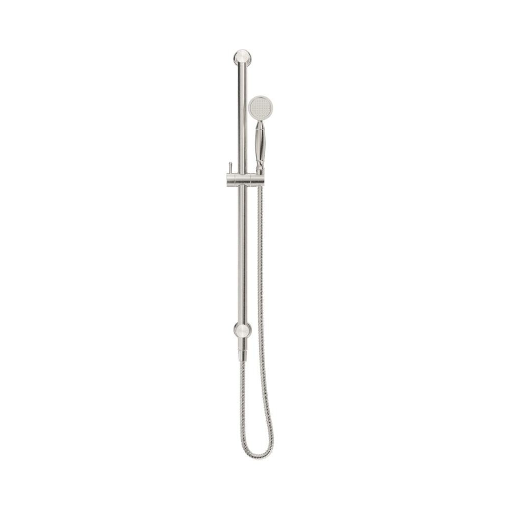 BELLA VISTA MICA HERITAGE SHOWER RAIL 800MM BRUSHED NICKEL