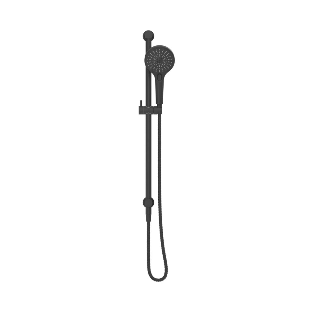 BELLA VISTA MICA SHOWER RAIL INBUILT INLET 802MM BLACK
