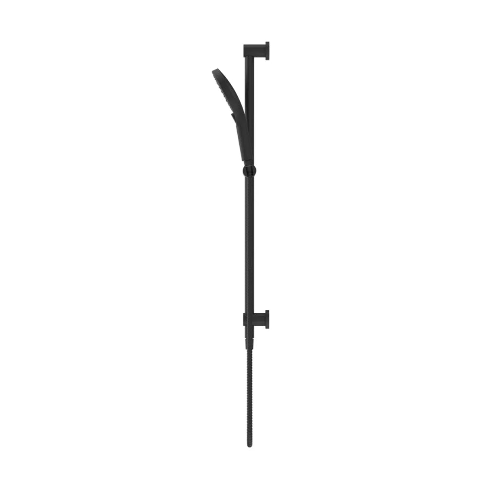 BELLA VISTA MICA SHOWER RAIL INBUILT INLET 802MM BLACK