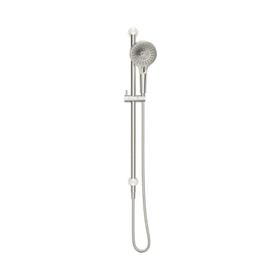 BELLA VISTA MICA SHOWER RAIL INBUILT INLET 802MM BRUSHED NICKEL