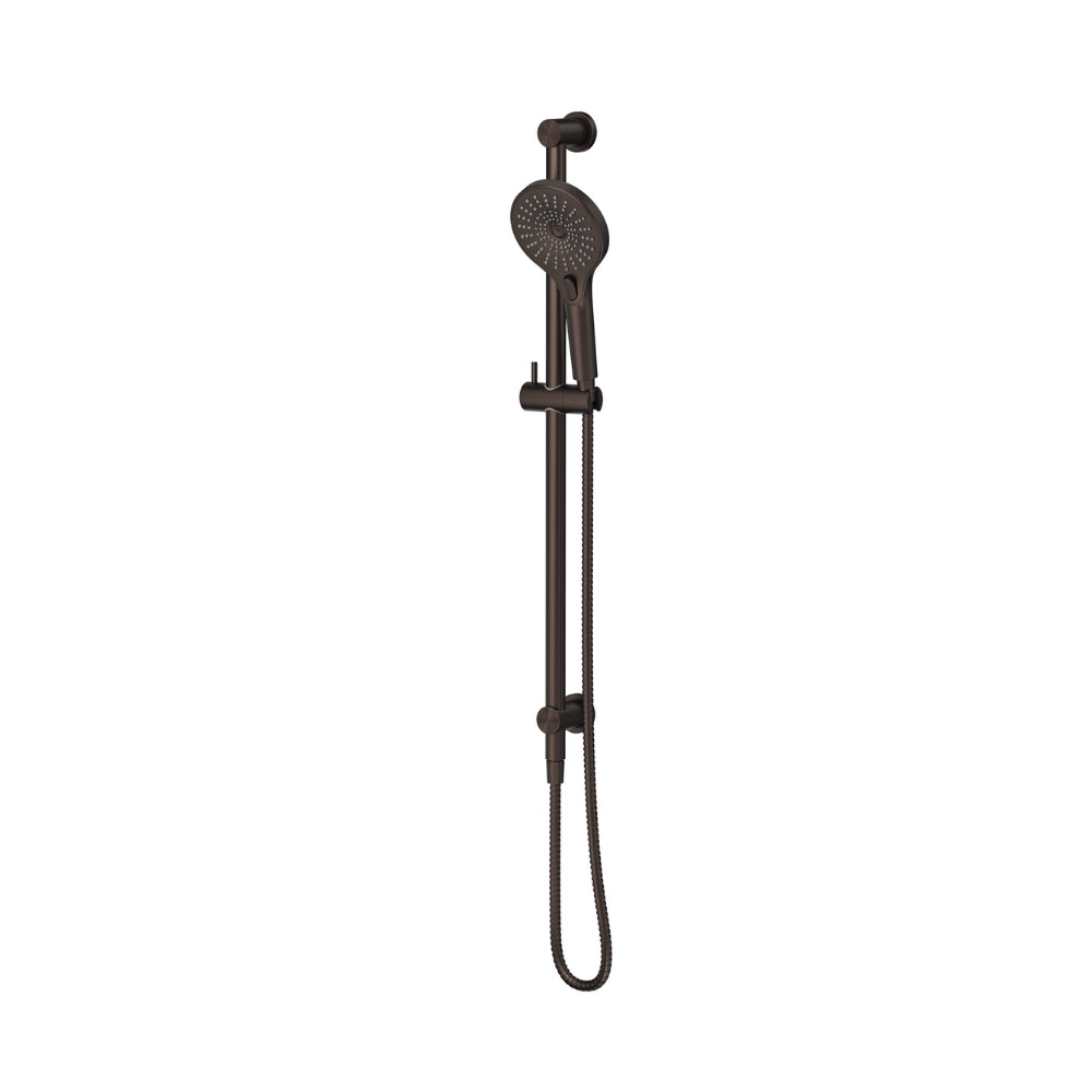 BELLA VISTA MICA SHOWER RAIL INBUILT INLET 802MM DUSK BRONZE