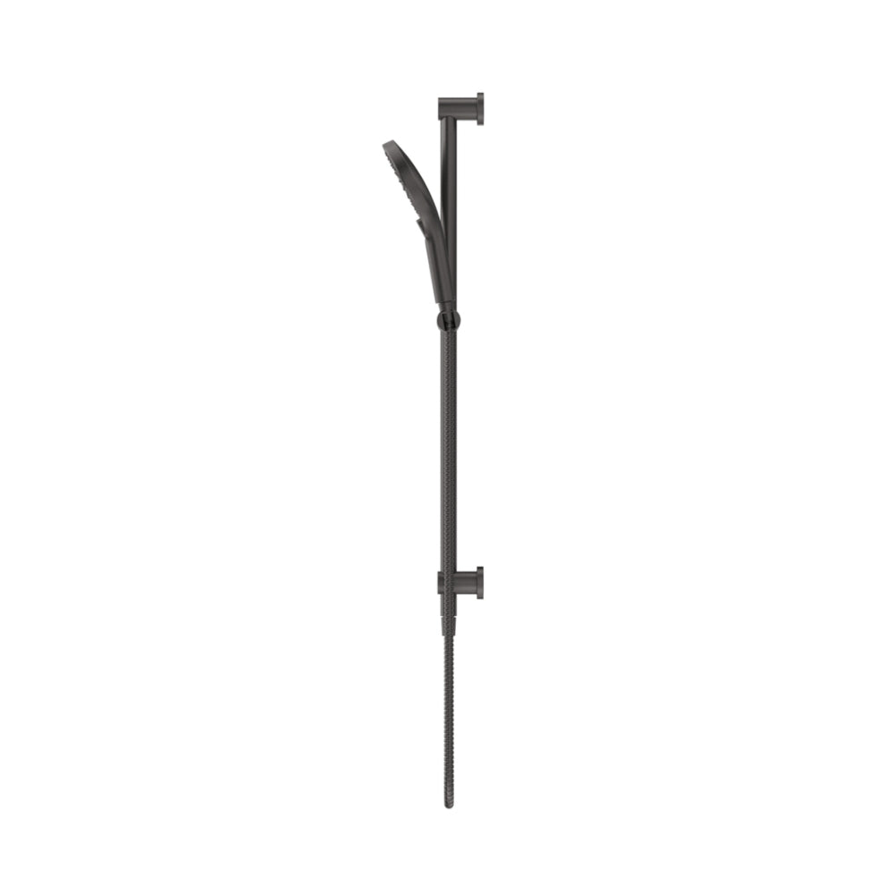 BELLA VISTA MICA SHOWER RAIL INBUILT INLET 802MM GUN METAL