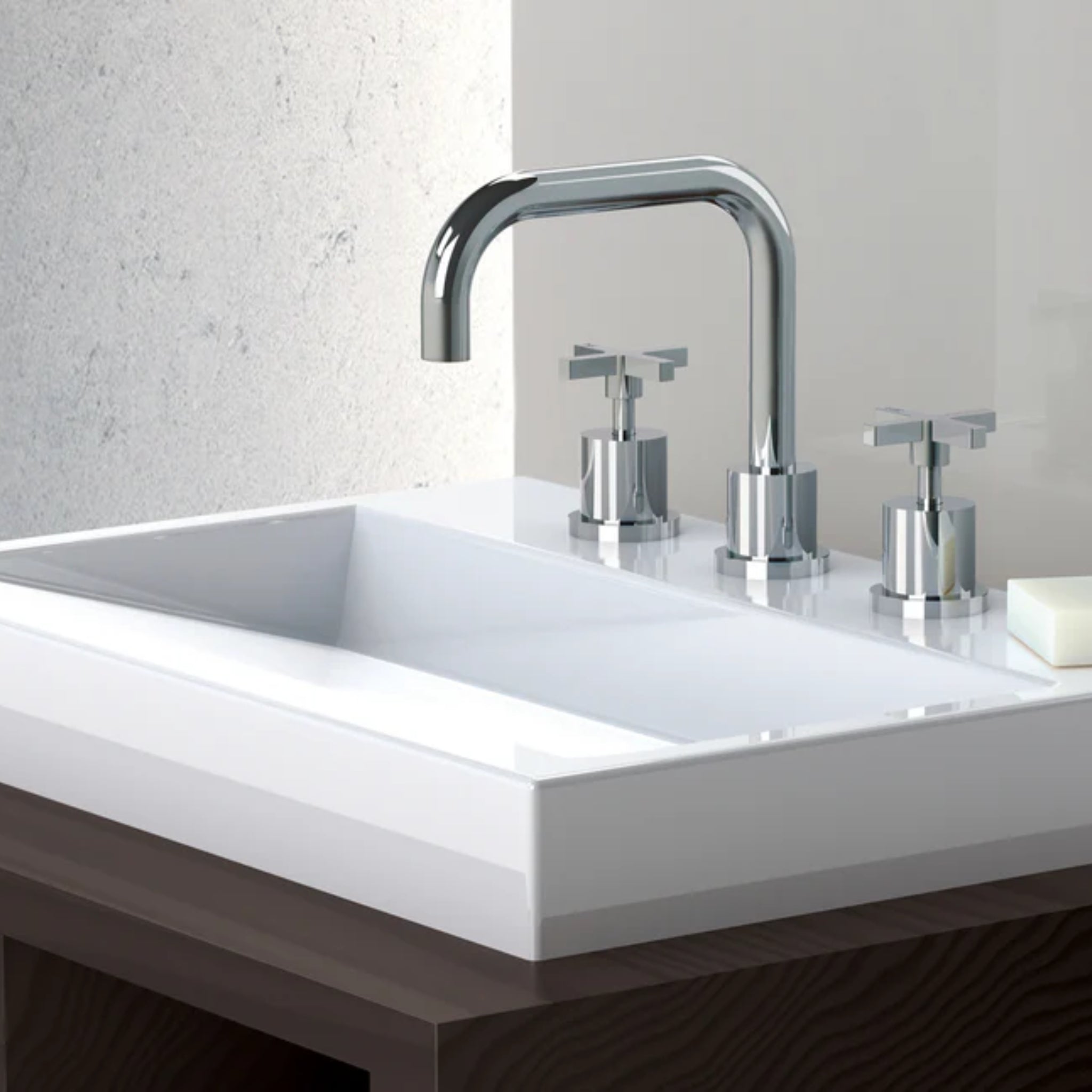 PHOENIX RADII BASIN SET SQUARELINE 160MM CHROME