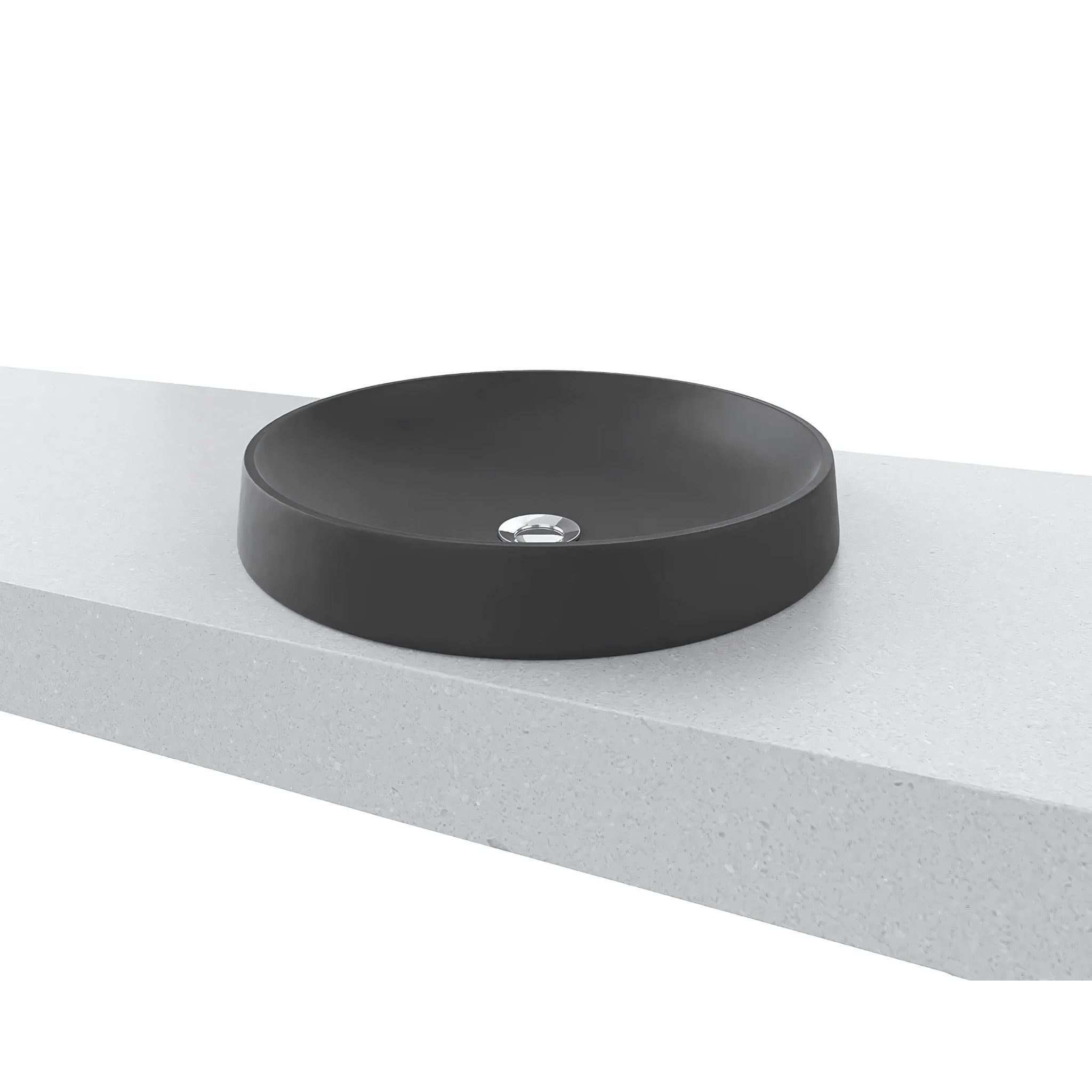 TIMBERLINE RADIUS INSET BASIN MATTE BLACK 400MM