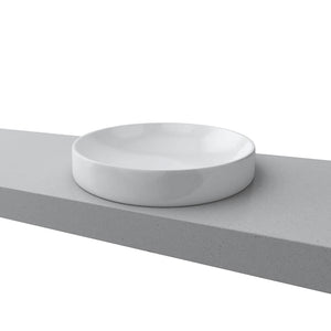 TIMBERLINE RADIUS INSET BASIN GLOSS WHITE 400MM