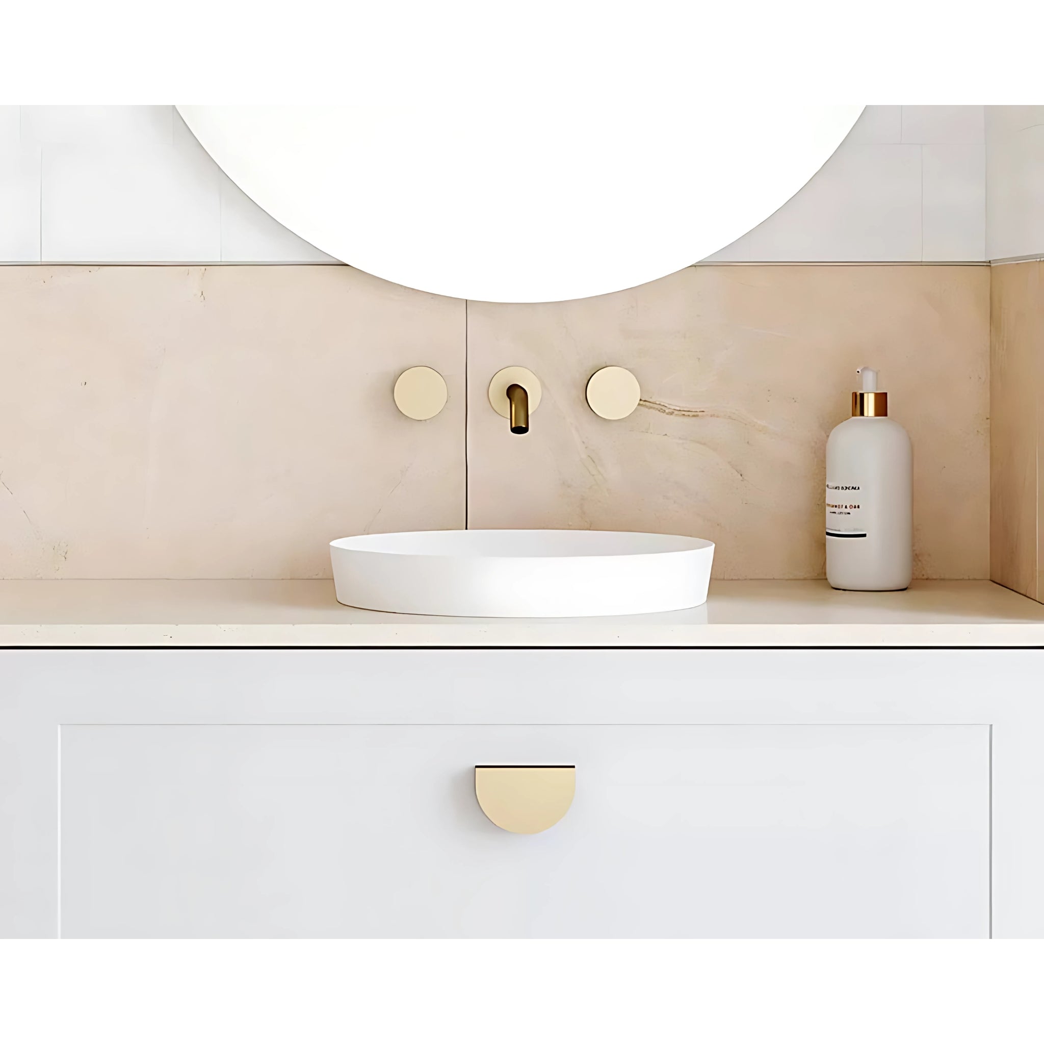 TIMBERLINE RADIUS INSET BASIN MATTE WHITE 400MM