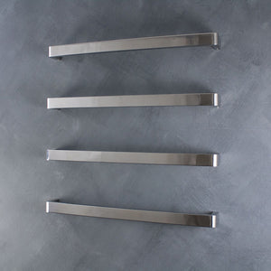 RADIANT HEATING VAIL CURVED HEATED SINGLE TOWEL RAIL CHROME 650MM