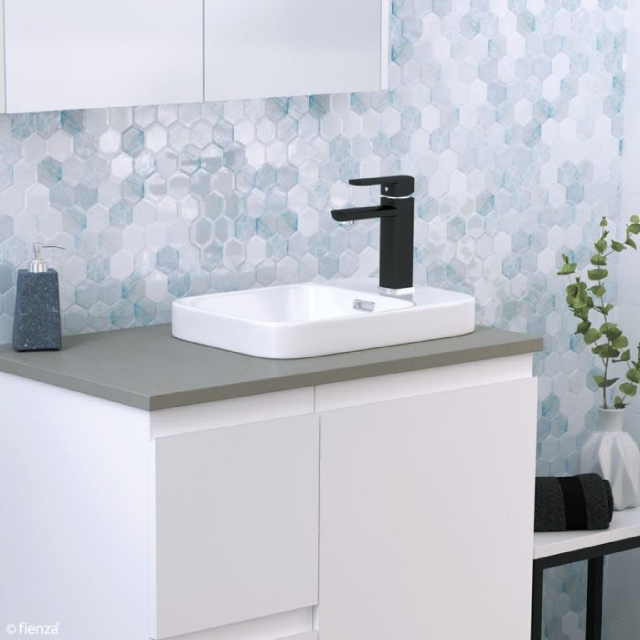 FIENZA PETRA MINI SEMI-INSET BASIN GLOSS WHITE 433MM