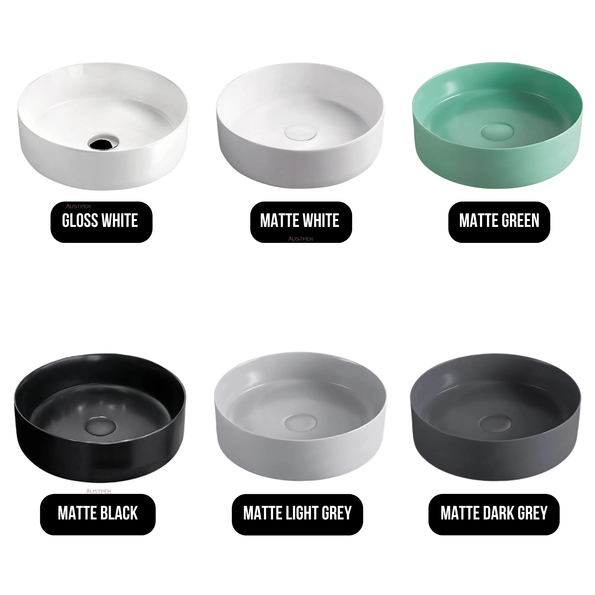 FIENZA REBA ABOVE COUNTER BASIN MATTE LIGHT GREY 360MM