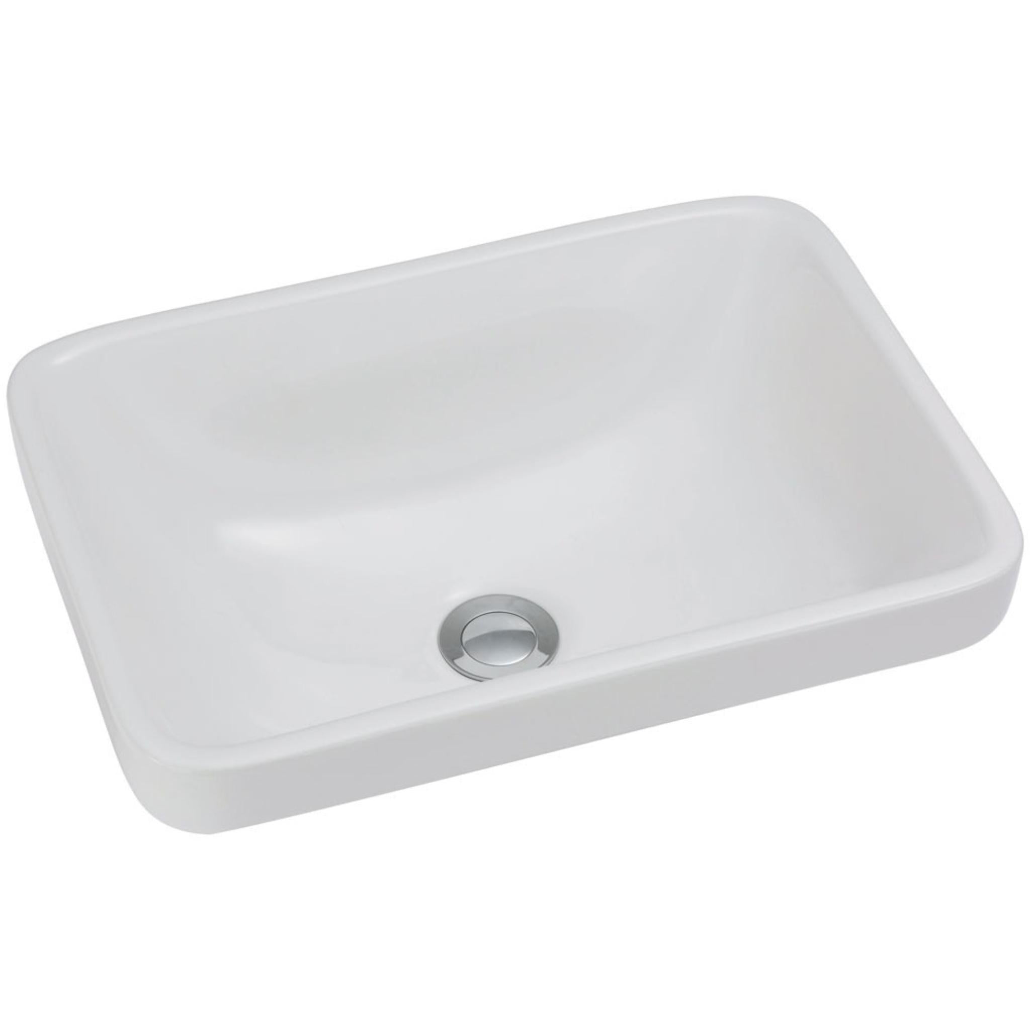 FIENZA SARAH SEMI-INSET BASIN GLOSS WHITE 440MM