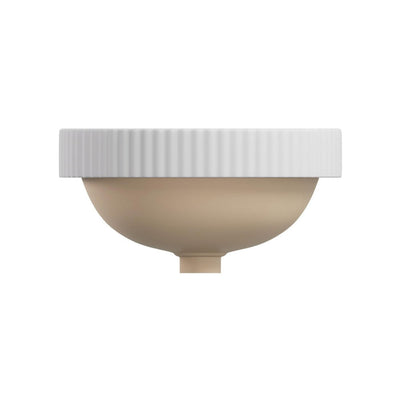 FIENZA ELEANOR ROUND SEMI-INSET BASIN GLOSS WHITE 380MM