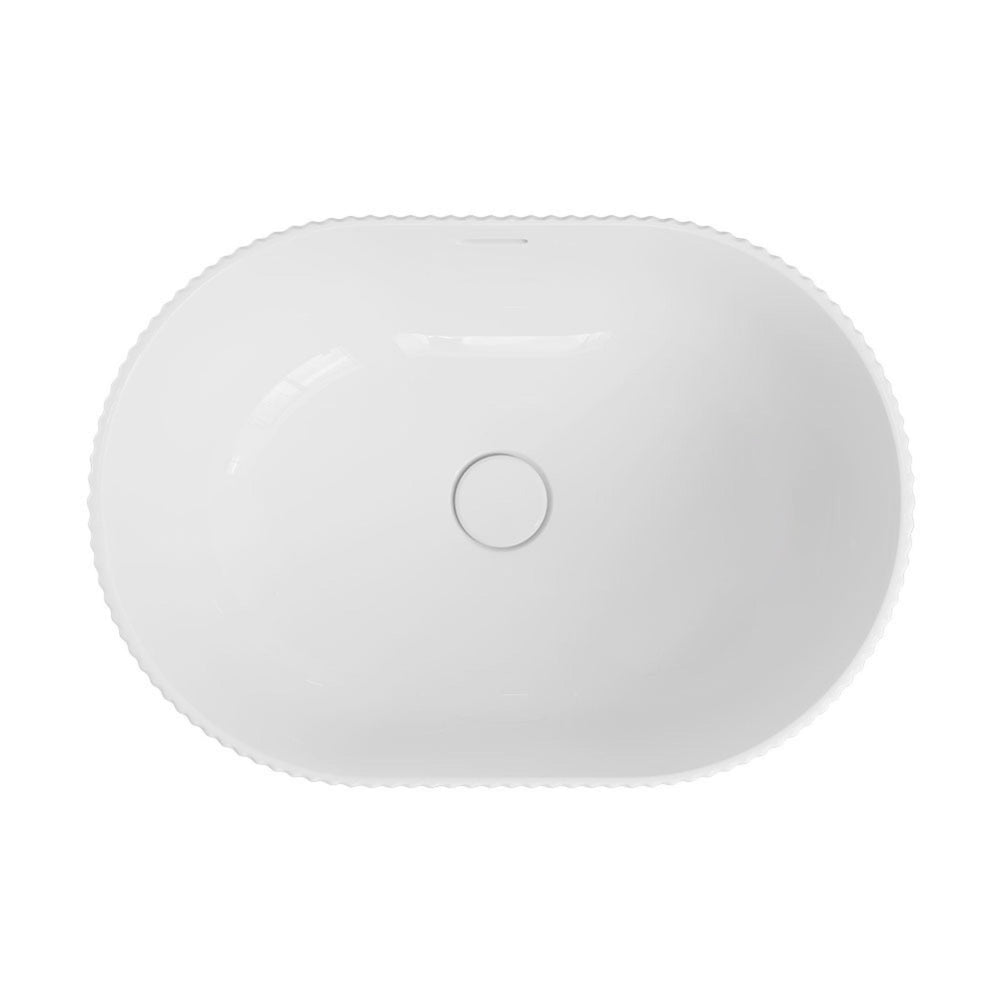 FIENZA ELEANOR OVAL SEMI-INSET BASIN GLOSS WHITE 555MM