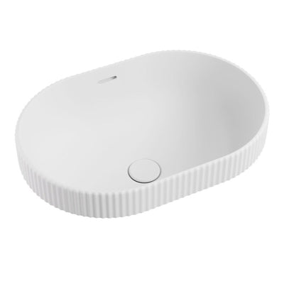 FIENZA ELEANOR OVAL SEMI-INSET BASIN MATTE WHITE 555MM