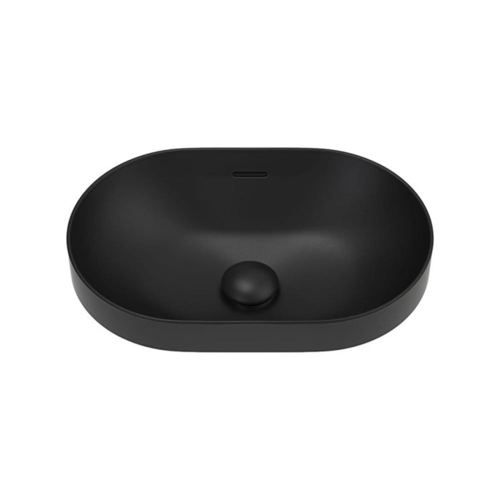 FIENZA ALUCA PILL SEMI-INSET BASIN MATTE BLACK 530MM
