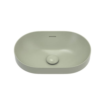 FIENZA ALUCA PILL SEMI-INSET CERAMIC BASIN OLIVE 530MM