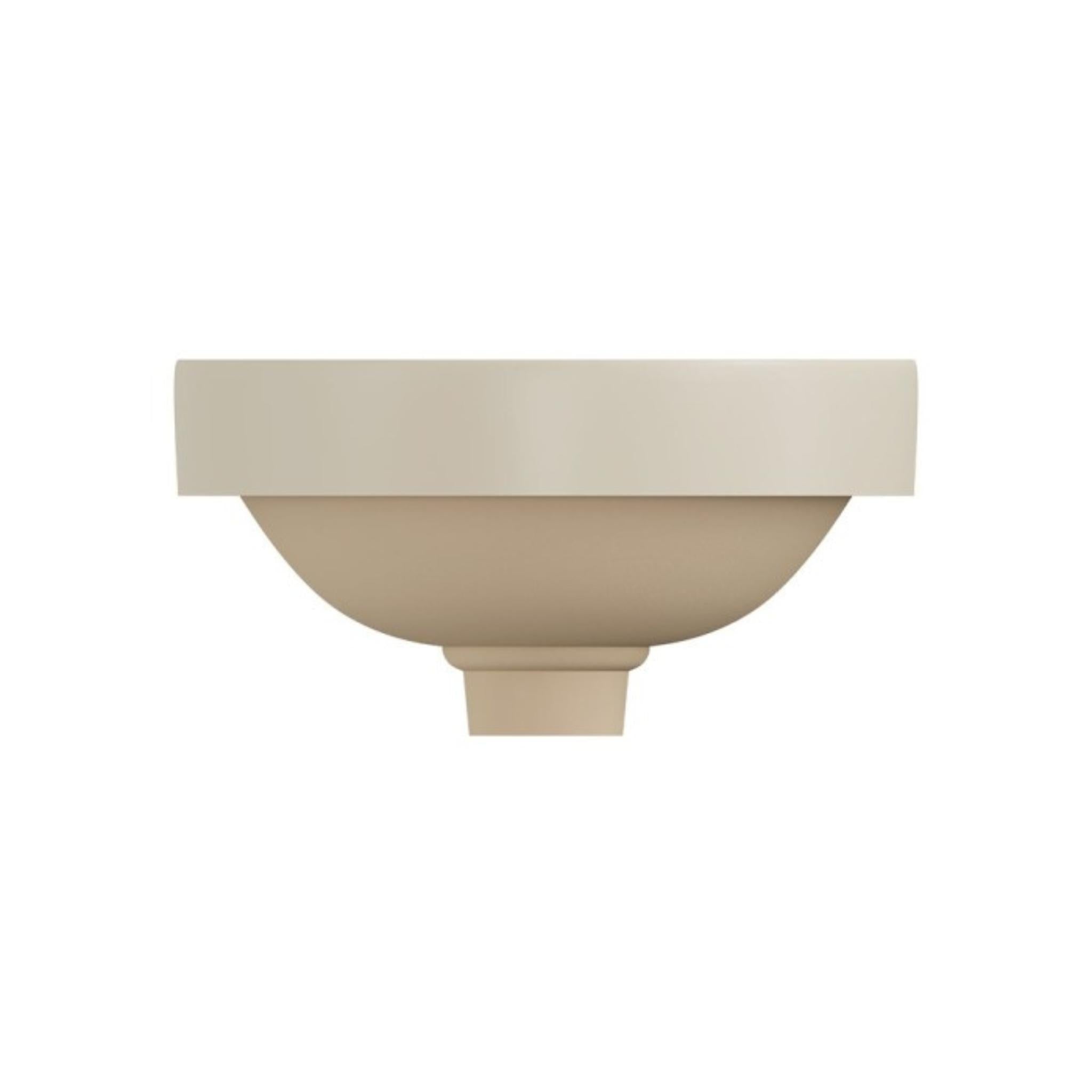 FIENZA ALUCA ROUND SEMI-INSET BASIN MATTE KHAKI 350MM