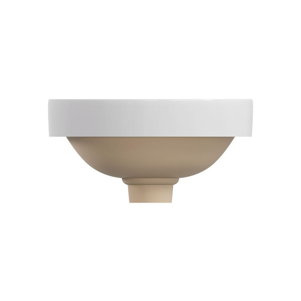 FIENZA ALUCA ROUND SEMI-INSET BASIN GLOSS WHITE 350MM