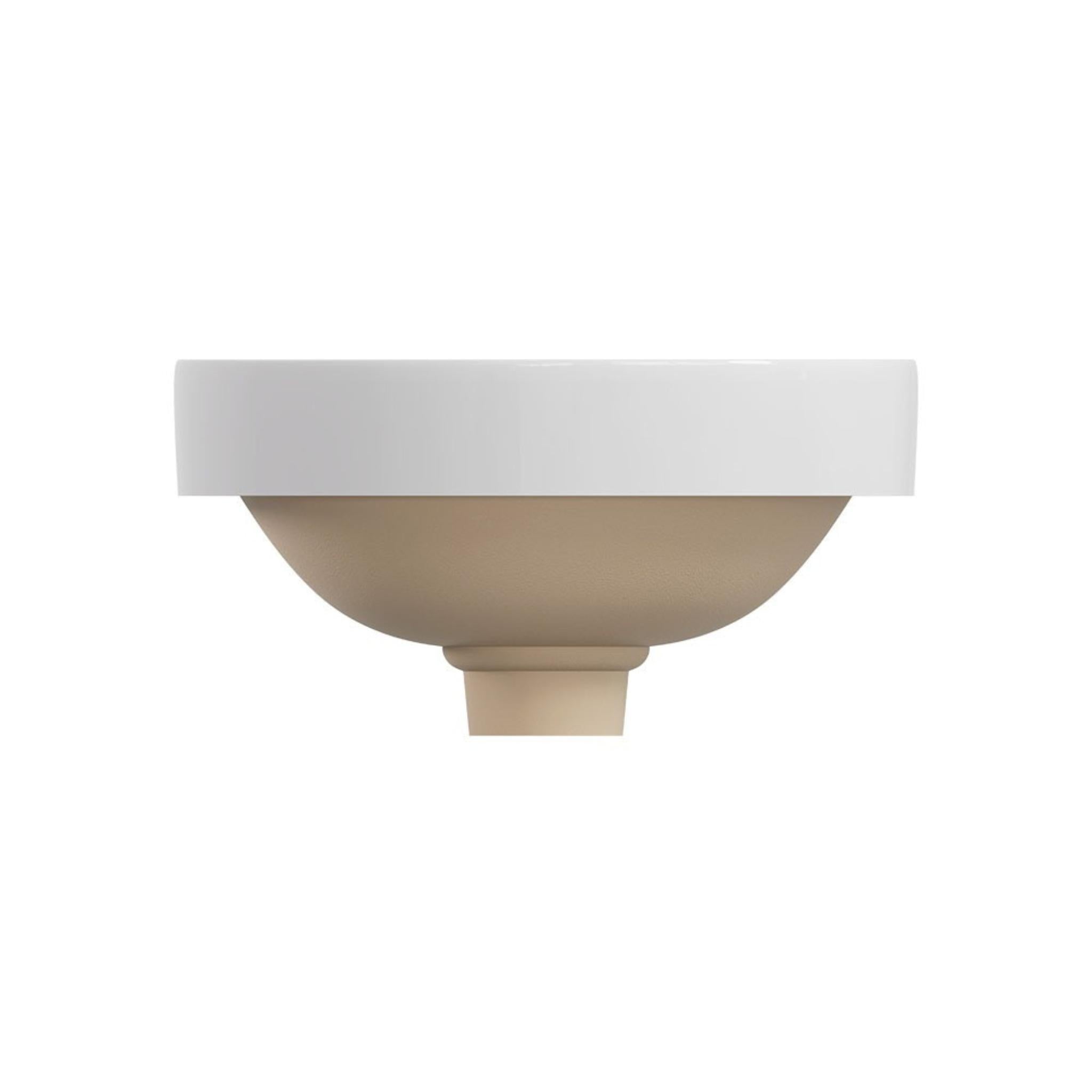 FIENZA ALUCA ROUND SEMI-INSET BASIN GLOSS WHITE 350MM