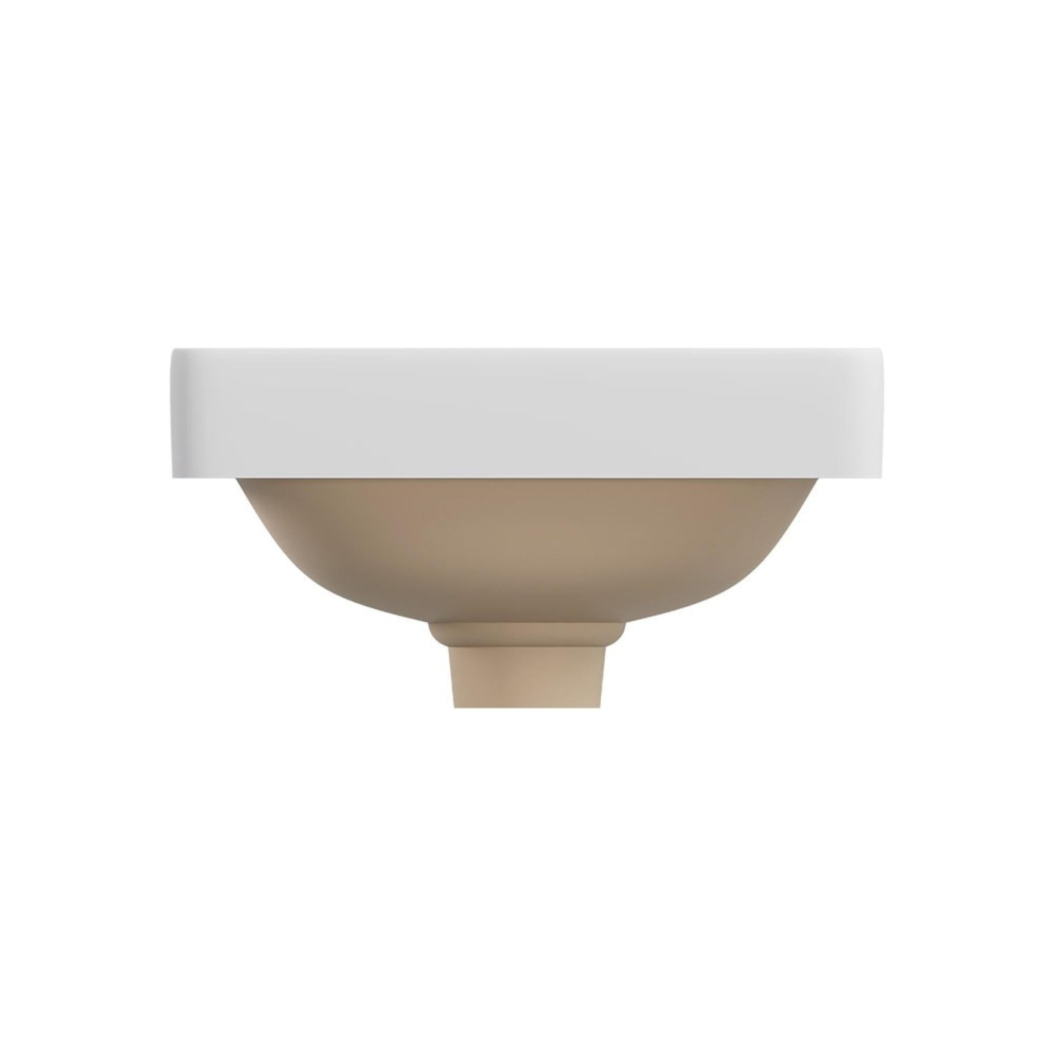FIENZA ALUCA SQUARE SEMI-INSET BASIN MATTE WHITE 345MM