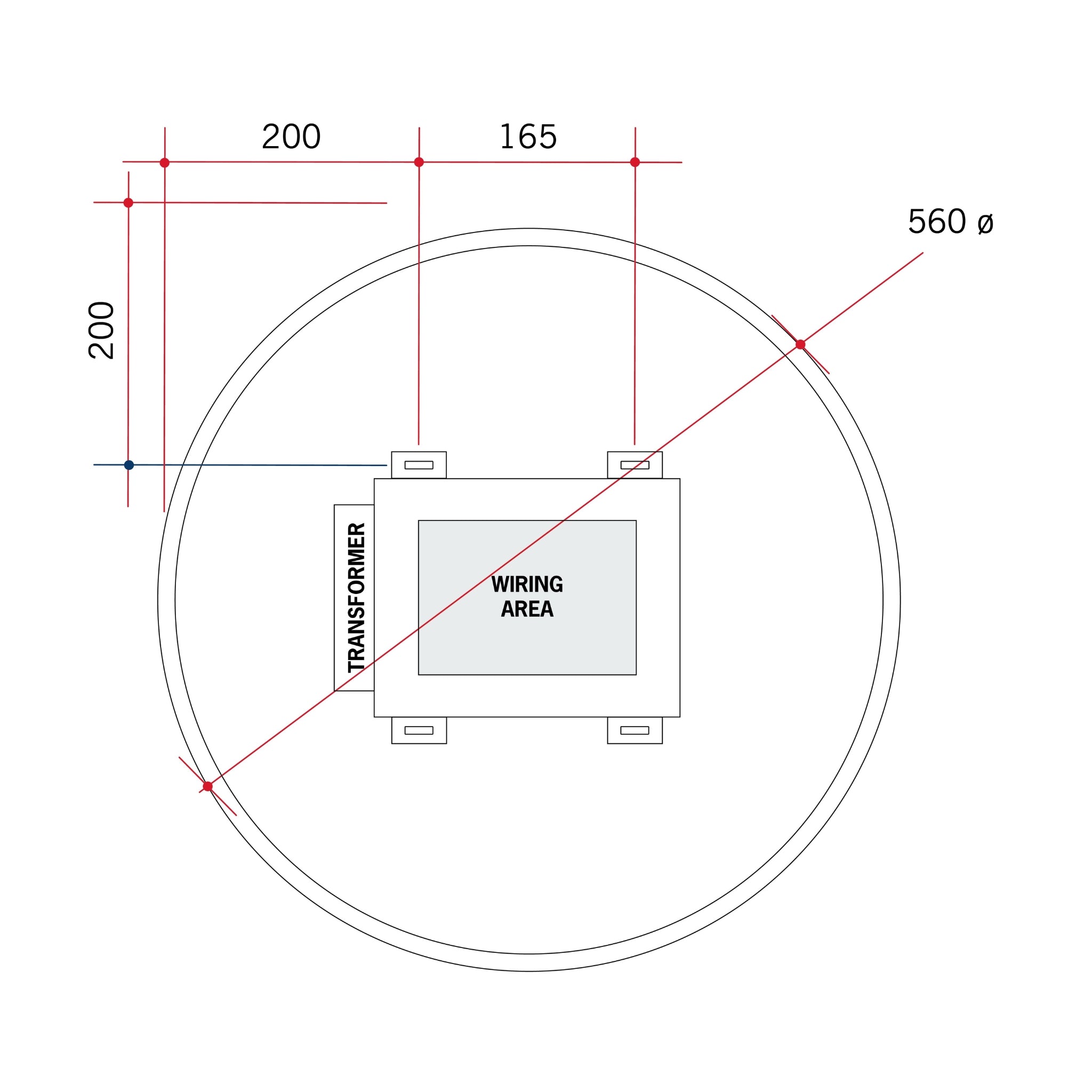THERMOGROUP ABLAZE PREMIUM RB RANGE BACK-LIT MIRROR 610MM