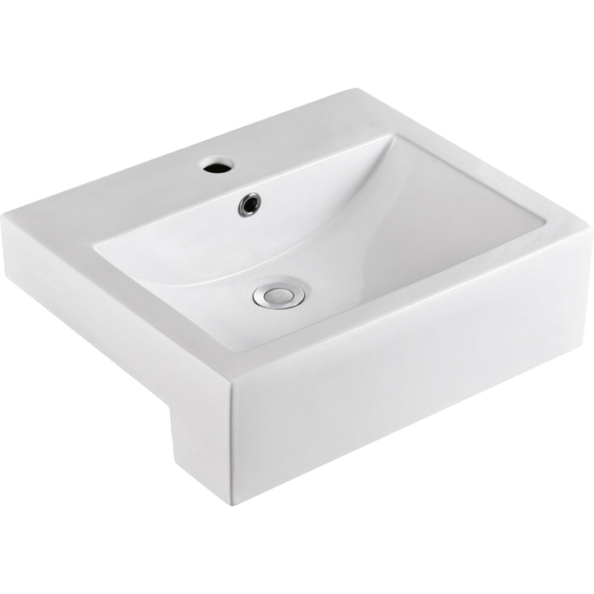 FIENZA BELINDA SEMI-RECESSED BASIN GLOSS WHITE 525MM