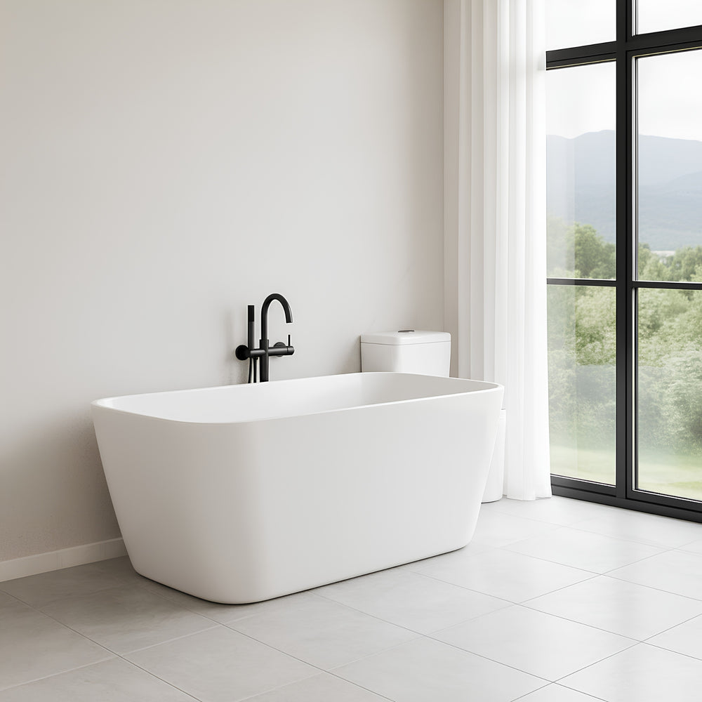VITO ROSSA FREESTANDING BATHTUB GLOSS WHITE (AVAILABLE IN 1500MM AND 1700MM)