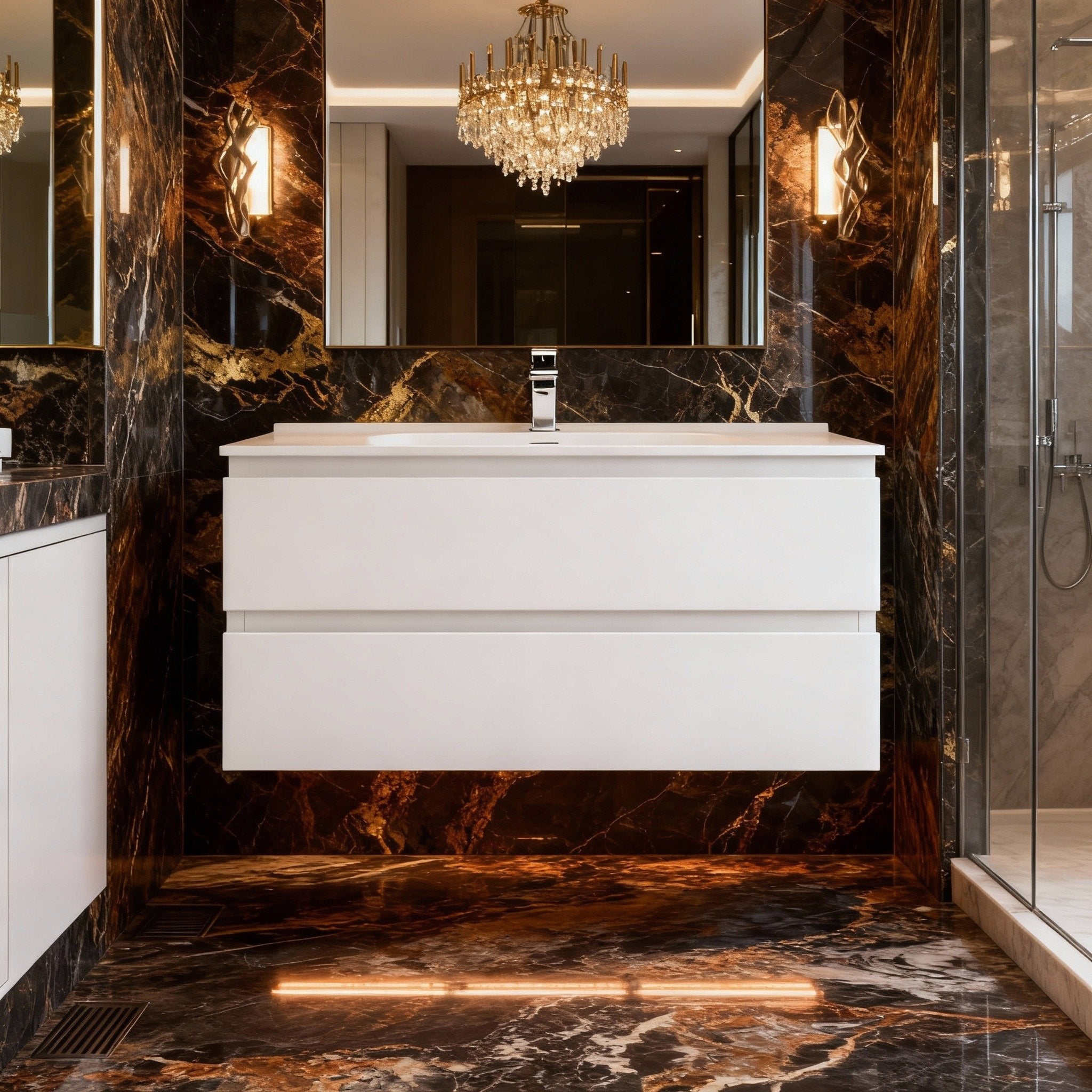 CETO REVIVE MATTE WHITE 1500MM SINGLE BOWL WALL HUNG VANITY