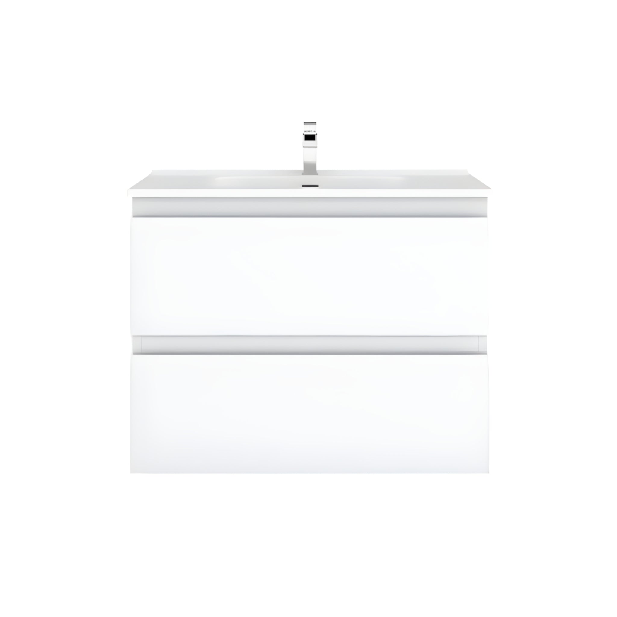 CETO REVIVE MATTE WHITE 600MM SPACE SAVING SINGLE BOWL WALL HUNG VANITY