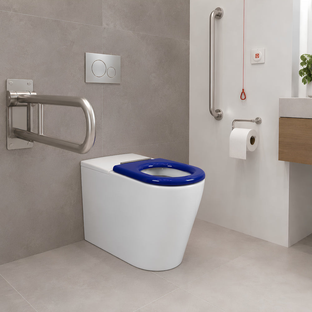 VITO EVIDA DISABLE WALL FACED TOILET SUITE WITH R&T IN WALL CISTERN PACKAGE GLOSS WHITE